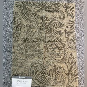 Kravet Fabric Sample Remnant Up The Bolt Green Beige 25192-30 Teflon Heavy Duty